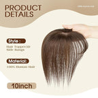 Hair Toppers for Women Real Human Hair (Dark Blonde#27)-360°3D 10inch Topper with Bangs for Thinning Hair, Clip-in Bangs with Upgraded Silk Base, Perfect for Daily Wear