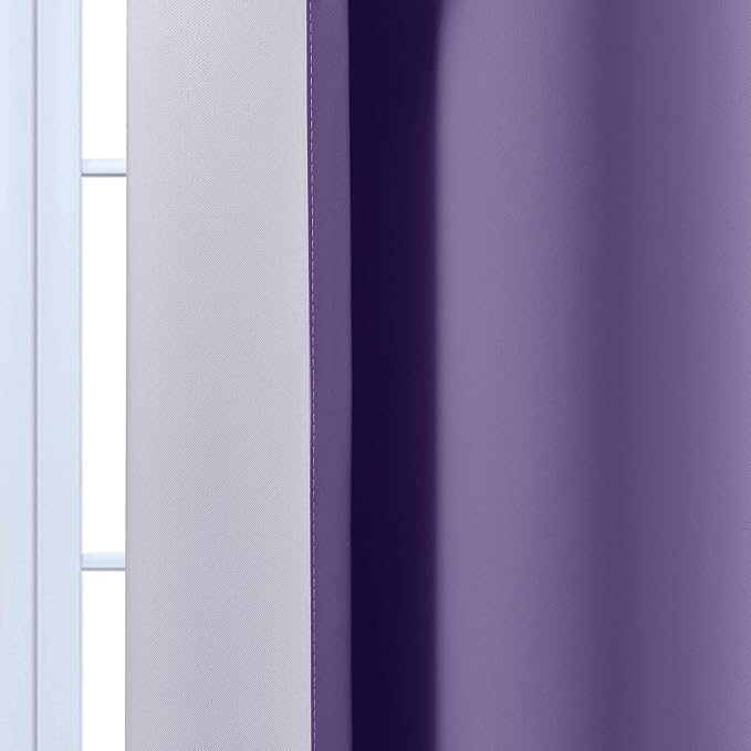 Yakamok Ombre Curtains Lavender Purple and Greyish White - Image 7
