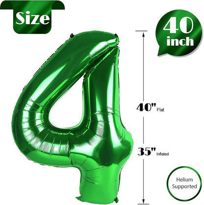 Green Number 4 Balloon 40 Inch - Image 5
