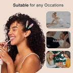 2 Pcs Cute fruit hair clip for Women Girls thick,thin hair.No Bend No Crease Hair Clips for styling sectioning hair barretters fine (Cherry yogurt)