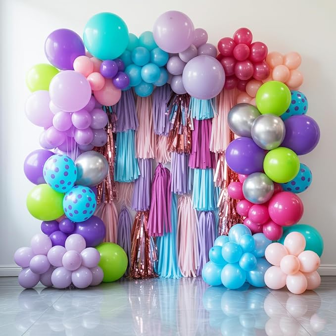 Pink Blue Purple Balloons - Image 5