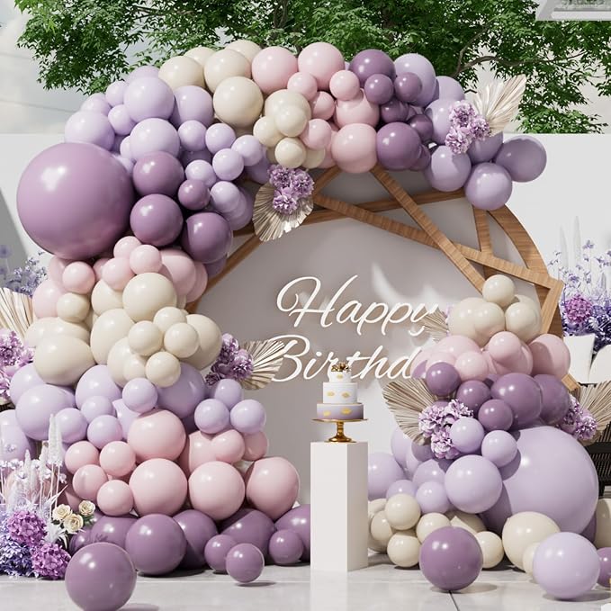 SUWEN Dusty Purple Balloon Arch Kit Garland 18 10 5Inch Light Pink Lavender | by SUWEN