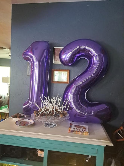 Number Balloons 22 Balloon Purple - Image 4