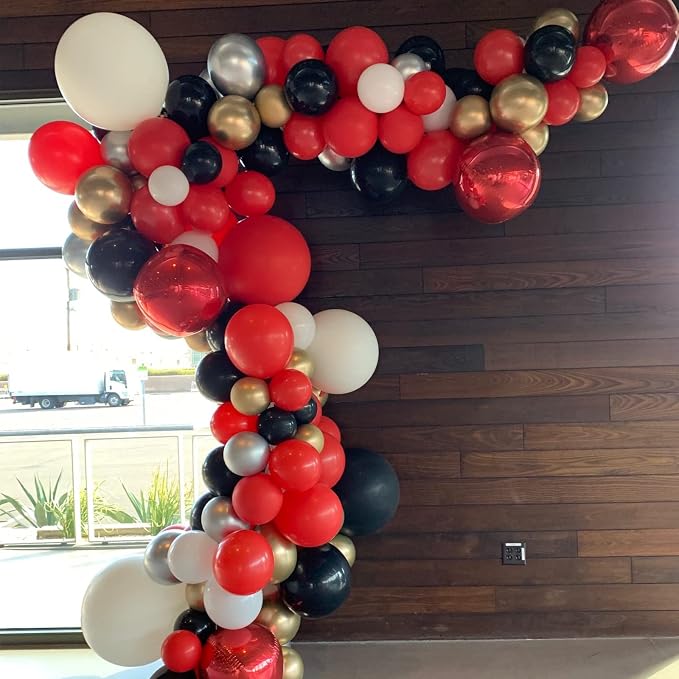 Voircoloria 130pcs Red Balloons Garland Arch Kit, 18 12 10 5 Inch | - Image 5