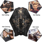 Barber Capes for Men Hair Cutting Salon Cape with Snaps Hairdresser Gown Stylist Cape- 63”× 56”