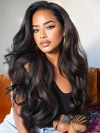 KLAIYI Body Wave Bye Bye Knots Glueless Wig 7x5 Pre Cut Lace Front Wigs Human Hair Wear and Go Wigs for Beginners Pre Bleached Pre Plucked Pre Everything 3S Easy to Ready to Wear Loose Wave Wig 20Inch