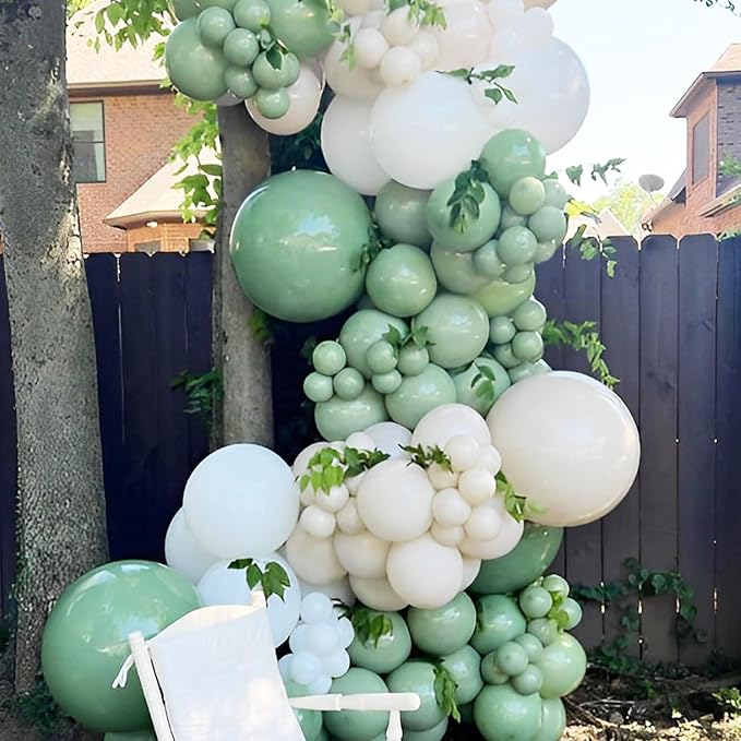 Voircoloria 90pcs Sage Green Balloons Garland Arch Kit, 18 12 10 5 Inch | - Image 4