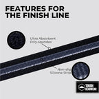 Tough Headwear Athletic Headband Set - Thin Headbands for Women - Elastic Sport Hair Bands Men - Skinny Sports Hairbands - Non Slip Athletic Head Bands for Sports - Black