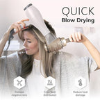 Sndyi Large Round Brush for Blow Out, 2.1 Inch Nano Thermal Ceramic Ionic Round Hair Brush with Boar Bristles, Boost Shine and Volume, Quick Blow Drying and Styling, Best for Long Thick Hair