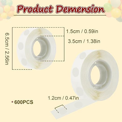 600PCS Glue Balloon Dots, Removable Sticky Spots, Extra Strong Glue Dots Double - Image 2