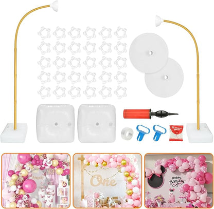Balloon Arch Kit, Bendable 8FT and 6FT Balloon Arch Stand by TKVAZK