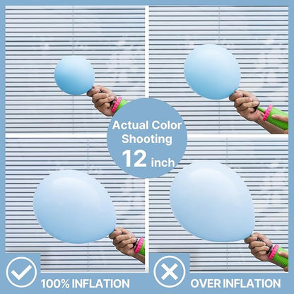 PartyWoo Baby Blue Balloons 50pcs Light Pastel Sky Aqua Blue Color | 5 Inch - Image 4
