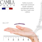 Camila Paris CP1330A French Hair Barrettes Clips, Snap Hair Slides Clic Clac for Women, Styling Girls Side Slide-in Metal Snap Pin Hair Accessories for Women. Strong Hold, No Slip Grip, Made in France