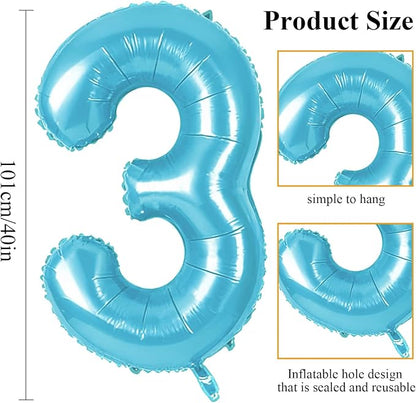 Number 63 Balloons for 63rd Birthday Party Decorations, 0-100 Large No.63 - Image 2