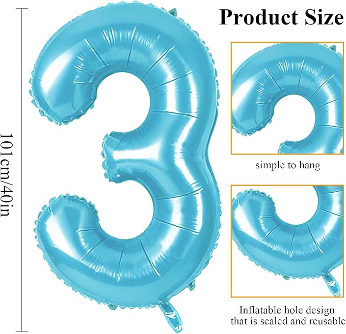 Number 73 Balloons for 73rd Birthday Party Decorations, 0-100 Large No.73 - Image 2