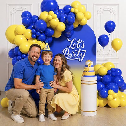 131pcs Blue and Yellow Balloon Arch Kit - Image 5