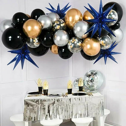 TONIFUL 8 Pcs Star Balloons Navy Blue Foil Explosion Balloon Party Decor | 2 - Image 5