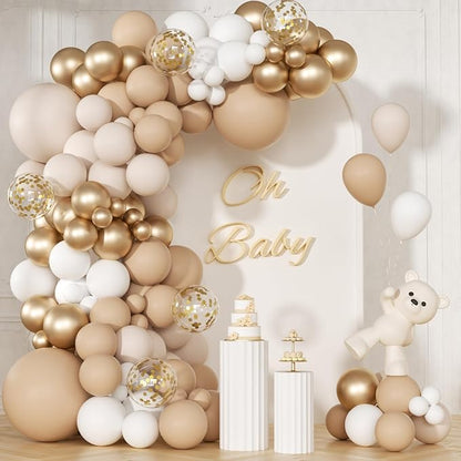 147pcs Neutral Balloon Garland Arch Kit, Different Sizes by BAUANOOY