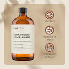 VINEVIDA Cedarwood Himalayan Essential Oil 16 oz - Undiluted Cedarwood Oil 16 oz - Cedarwood Candle Oil Scent - DIY Candle Scents for Candlemaking - Bulk Essential Oil for Soap Making Safe for Skin