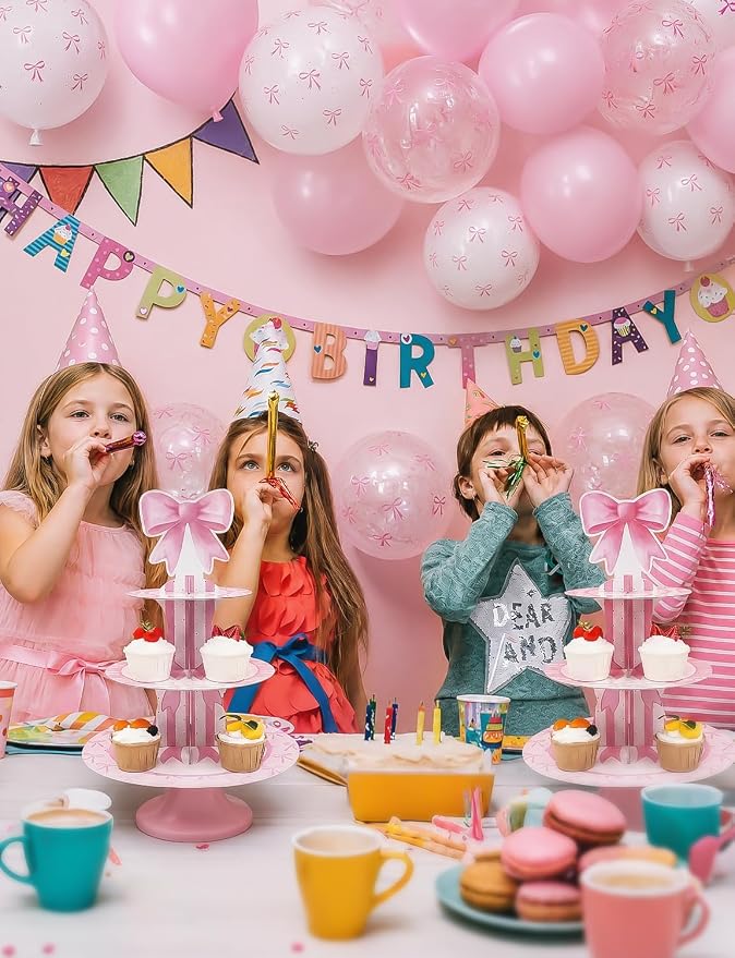 Pink Bow Balloons, Pastel Pink Balloons, Coquette Party Decorations - Image 9