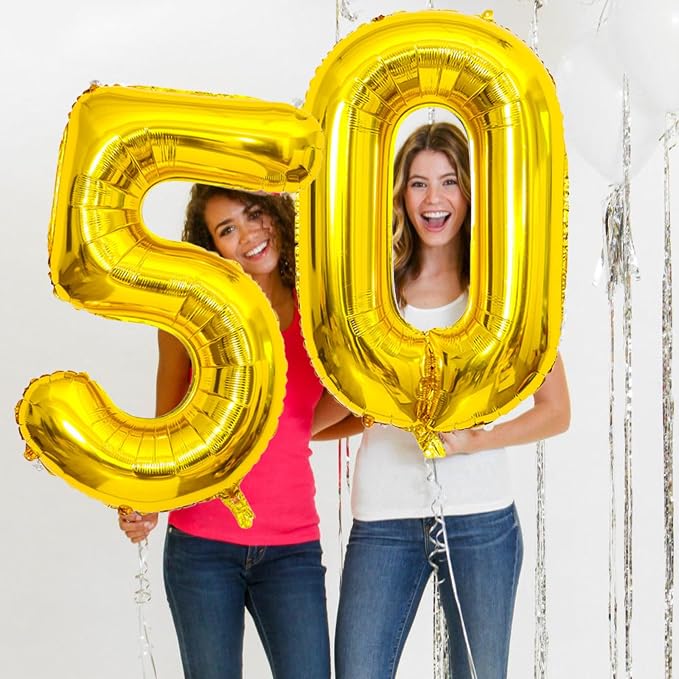 Gold Number Balloons Birthday Balloons - Image 7