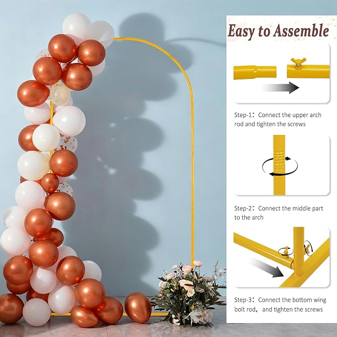 Vincidern 7.2ft Balloon Arch Backdrop Stand, Wedding Arch - Image 8