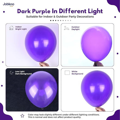 Jobkoo Purple Balloons 12 Inch - Image 3