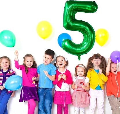 Green Number Balloons, 40 Inch Dark Green Balloon 5.5 Helium Balloon 5th - Image 5
