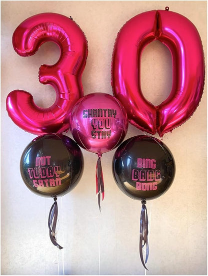 40 Inch Hot Pink 40 Number Balloons Giant Jumbo Huge 40 Foil Mylar Helium - Image 6