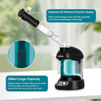 Facial Steamer, Nano Ionic Face Steamer for Facial Deep Cleaning Portable Ozone Steamer with Extendable 360° Rotating Arm, Humidifier for Home Salon Spa or Personal Care (Black)