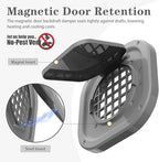 Dryer Vent Cover Outside 4 inch, Magnetic Door Design, Durable Airflow Vent with Lint Trap Screen, Thickened Material, 7 inch x 7 inch Size, Grey