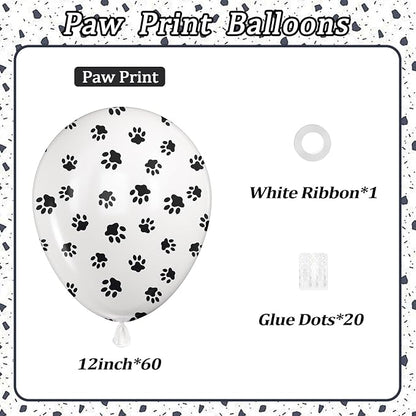 60pcs Paw Print Balloons 12inch - Image 2