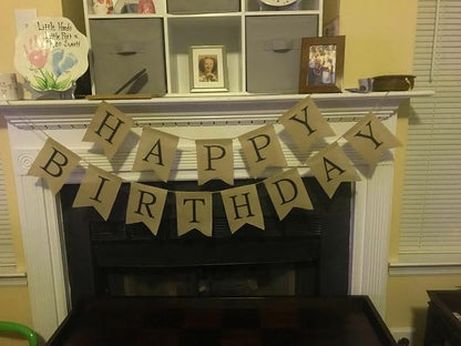 DIY Brown Banner Set, Personalized Banner Party Decorations Supplies Custom - Image 5