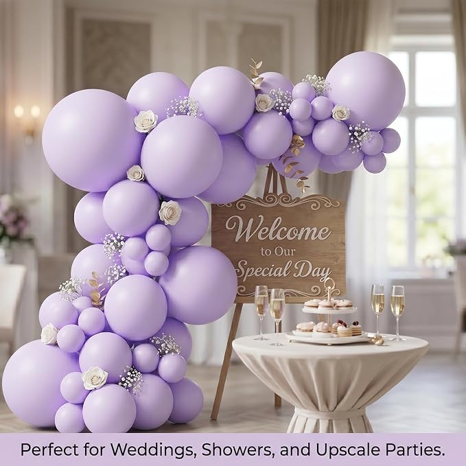 Pastel Purple Lilac Balloons, Bridal Shower, Butterfly Fairy Princess Birthday - Image 6