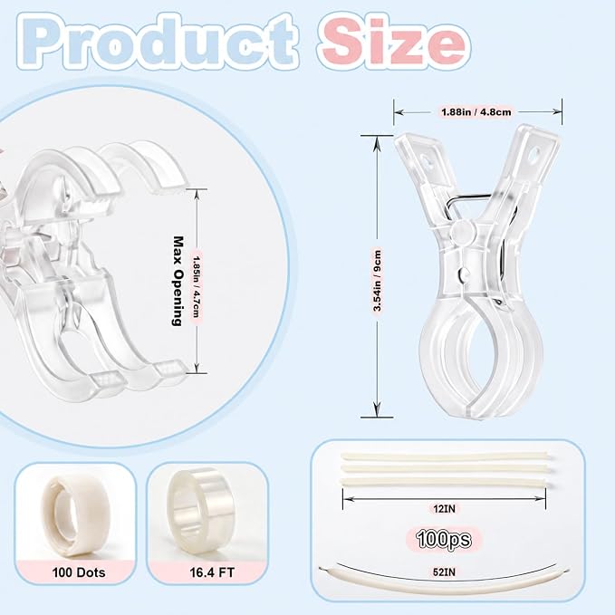 Balloon Arch Kit with 10 Clear Spring Clamps & Decorating Supplies | Complete - Image 2