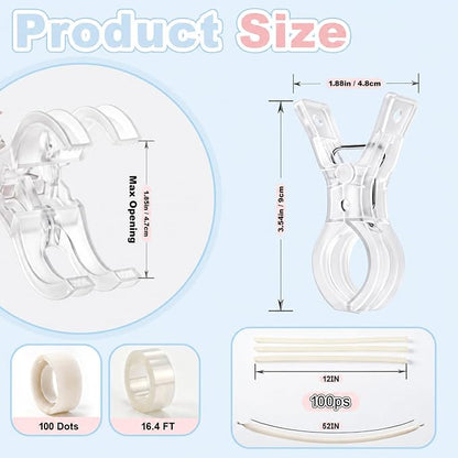 Balloon Arch Kit with 10 Clear Spring Clamps & Decorating Supplies | Complete - Image 2