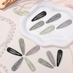 obeoby 30 Pcs 5 Colors Metal Snap Hair Clips, 2 Inch Matte Hair Barrettes Hair Accessories for Women Girls