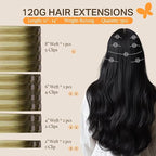 DOORES Hair Extensions Clip in, Light Ash Brown to Light Blonde Highlighted Golden Blonde 18 Inch120g 7pcs, Remy Clip in Human Hair Extensions Natural Hair Extensions Thick Hair Extensions