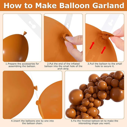 Amandir 153pcs Burnt Orange Balloon Arch Garland Kit Different Sizes | 18 12 10 - Image 4
