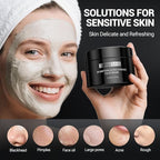 Purifying Kaolin Clay Mask & Mud Face Mask - Blackhead Remover, Oil Control for Sensitive/Oily/Dry Skin | Detoxifying Scrub & Pore Cleaner | Helps Reduce Pores & Acne | 10.5oz