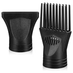 CLISPEED 2 Pcs Universal Hair Dryer Nozzle: 2 Type Hair Dryer Attachment Concentrator - Replacement Blow Flat Nozzle and Comb Attachment