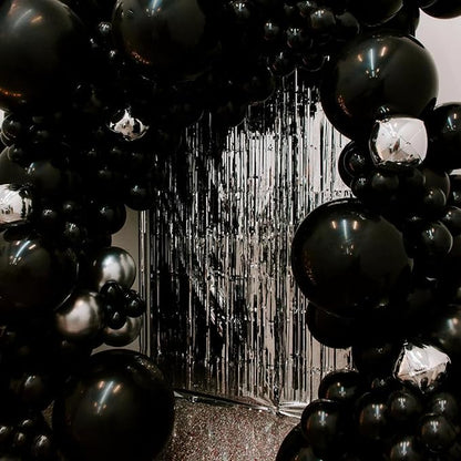 PartyWoo Black Balloons 100pcs Matte Black Latex Helium Balloons 5 Inch | - Image 7