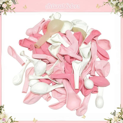 Light Pink Balloon Arch Kit, Baby Pink White Balloon Garland Kit | 126Pcs - Image 8