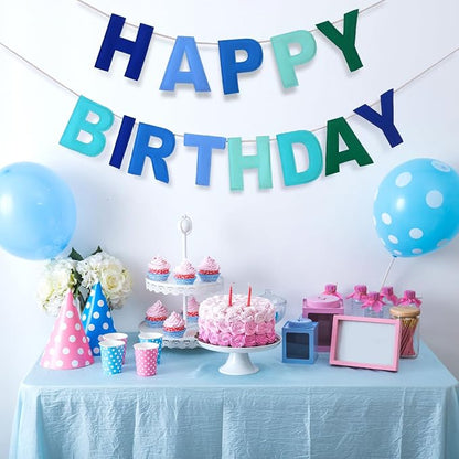 Felt Happy Birthday Garland Rainbow Banner Reusable Happy Birthday Sign Party - Image 4