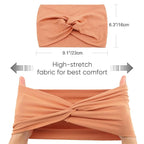 DRESHOW 4 Pack Turban Headbands for Women Wide Vintage Head Wraps Knotted Cute Hair Band Accessories