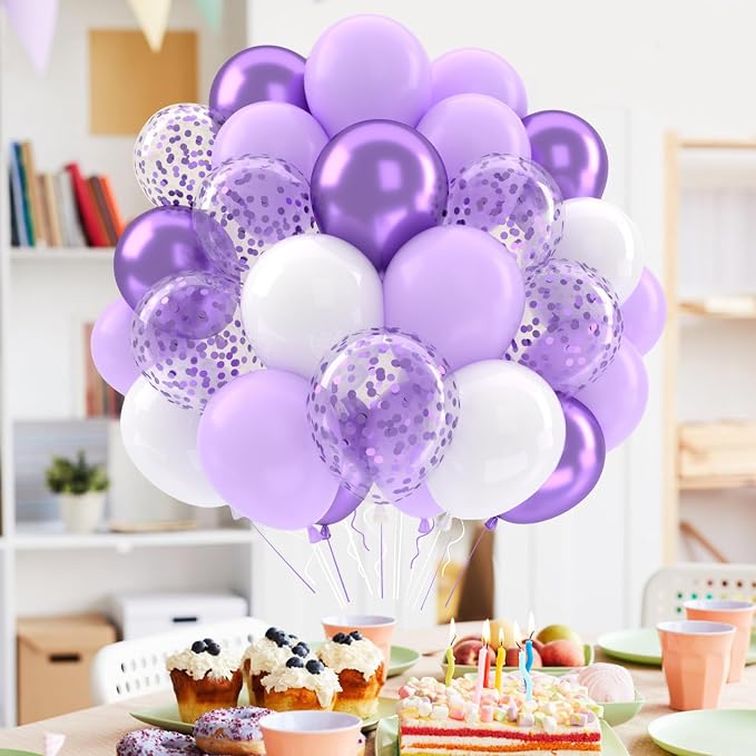 Patimate Lavender Purple Balloons Set - Image 8