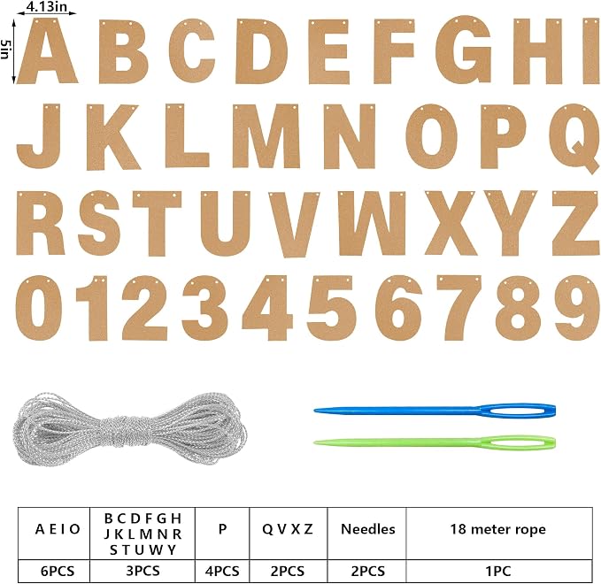 DIY Banner Kit with Letters Glitter Banner Letters Customizable Birthday - Image 2