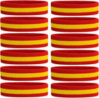 ONUPGO Sweatband Headbands for Men & Women -12PCS Sports Headbands Moisture Wicking Athletic Cotton Terry Cloth Headband for Tennis,Basketball,Football,Gym,Working Out