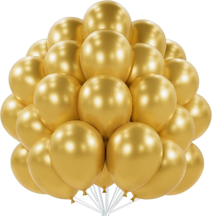 PartyWoo Gold Balloons 101pcs Gold Latex Helium Balloons 12 Inch | Birthday by PartyWoo