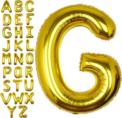 40 Inch Gold Letter G Balloon Big Foil Helium Letter Balloons A-Z | Giant Large by SULALABOO